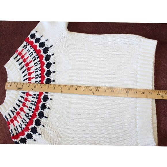 J. Crew Fair Isle Knit Sweater XS Crew Neck Long Sleeve Cotton Christmas - Picture 3 of 7